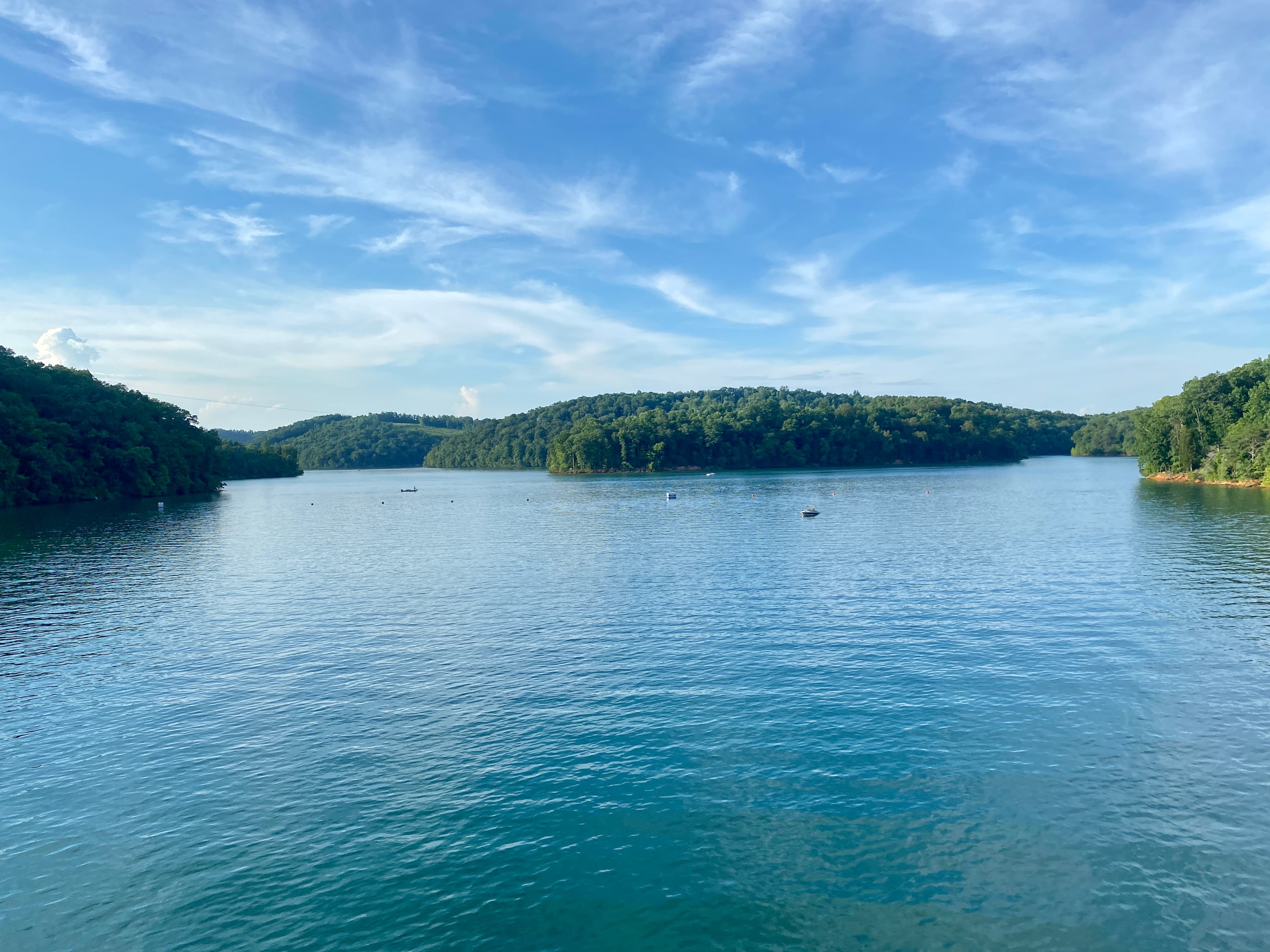 Norris Lake viewed from Norris Dam in Anderson County, Tennessee