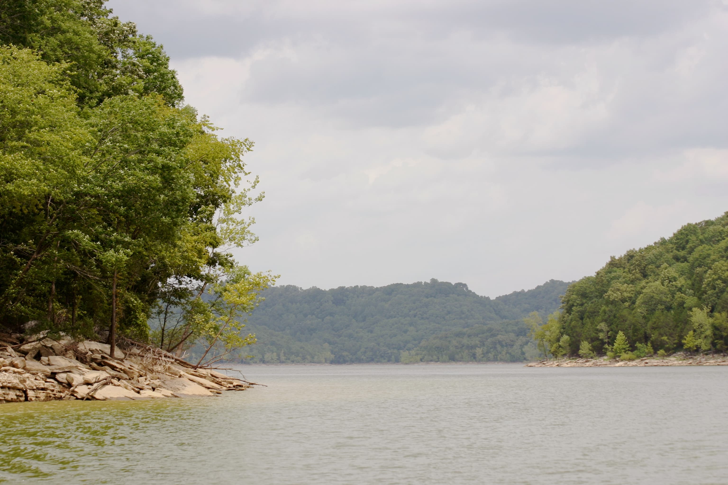 Center Hill Lake aerial view in DeKalb County, Tennessee