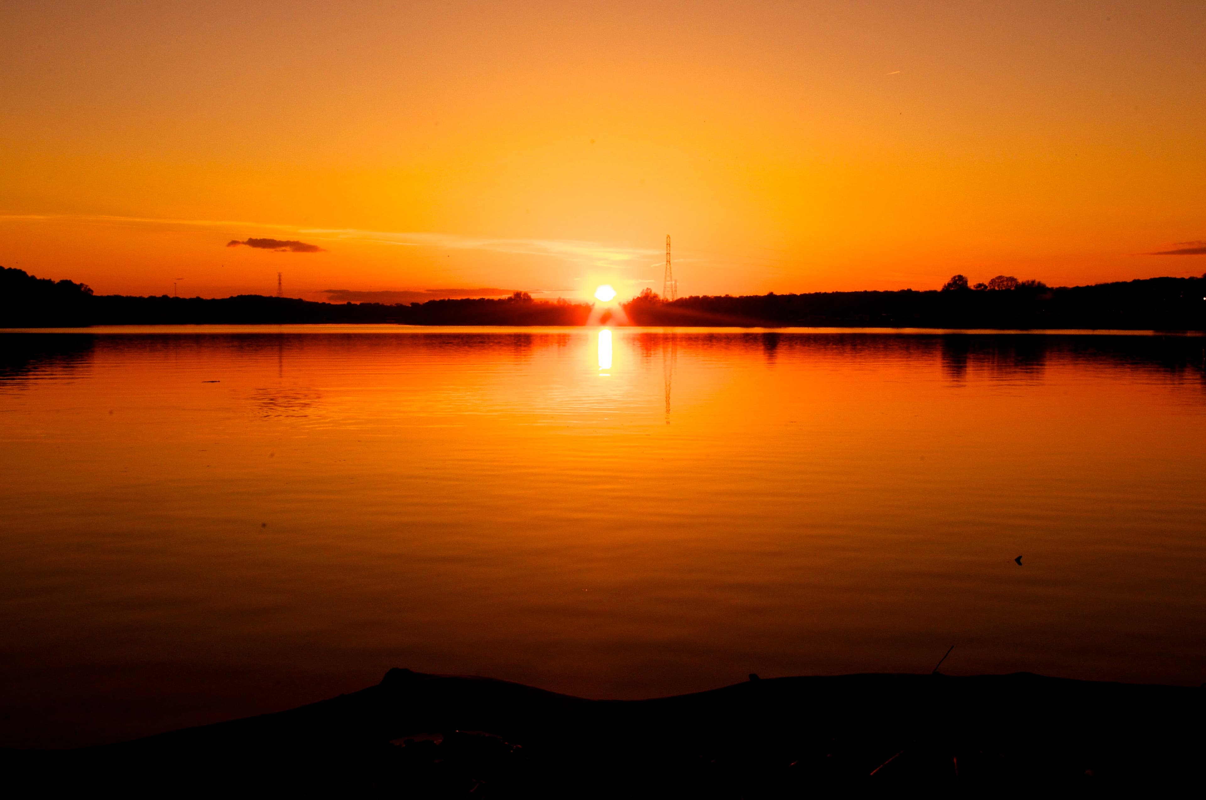 Tims Ford Lake at sunset near Winchester, Tennessee