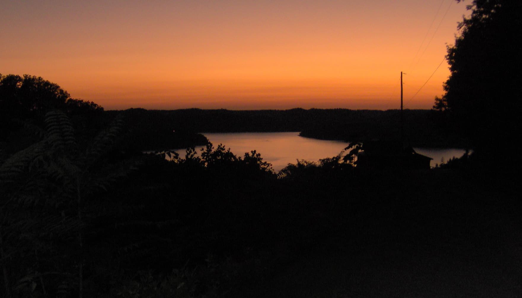 Center Hill Lake at sunset in Putnam County, Tennessee